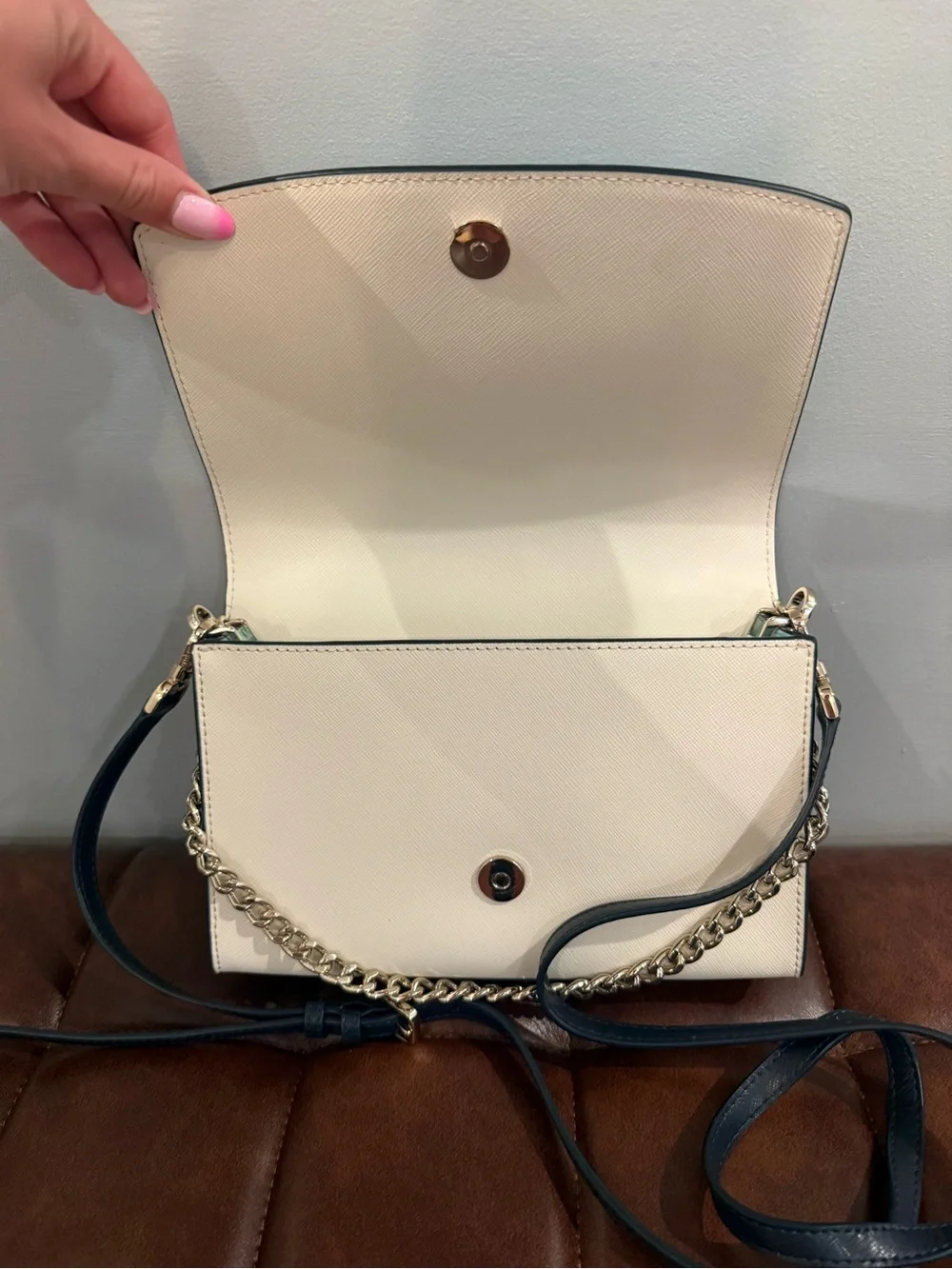 kate spade Mint, Cream & Navy Saffiano Crossbody